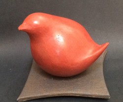 Oiseau, oxyde sur terre crue polie